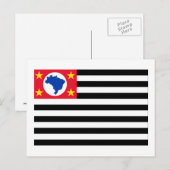 São Paulo, vlag van Brazilië Briefkaart (Voorkant / Achterkant)