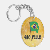 Sao Paulo, vlag van Brazilië Sleutelhanger (Voorkant Links)