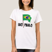 Sao Paulo, Vlag van Brazilië T-shirt (Voorkant)