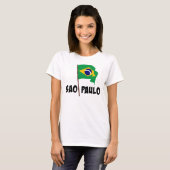Sao Paulo, Vlag van Brazilië T-shirt (Voorkant volledig)