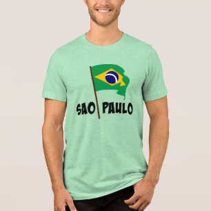 Sao Paulo, Vlag van Brazilië, Tri-Blend Shirt