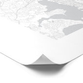 Sao Paulo White City Map Poster (Hoek)