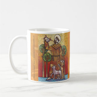 São Saint Francis of Assis Coffee Mug Cubist Relig Koffiemok
