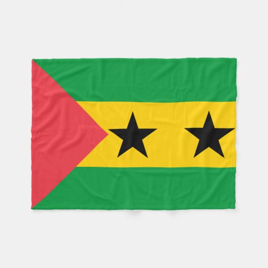Sao Tome and Principe Flag Fleece Deken (Voorkant (Horizontaal))