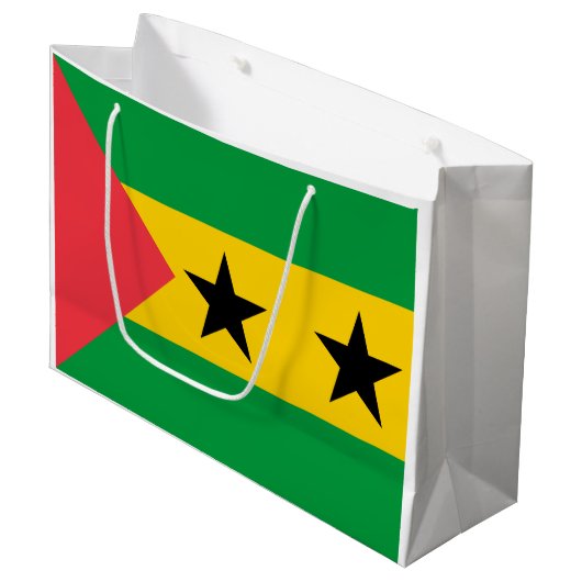 Sao Tome and Principe Flag Groot Cadeauzakje (Voorkant Gekanteld)
