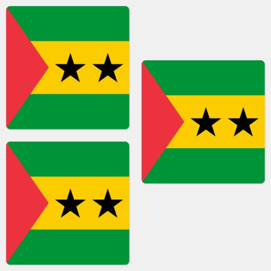 Sao Tome and Principe Flag Labels (Groep)