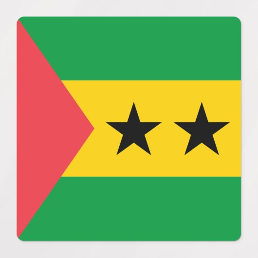 Sao Tome and Principe Flag Labels (Design 2)
