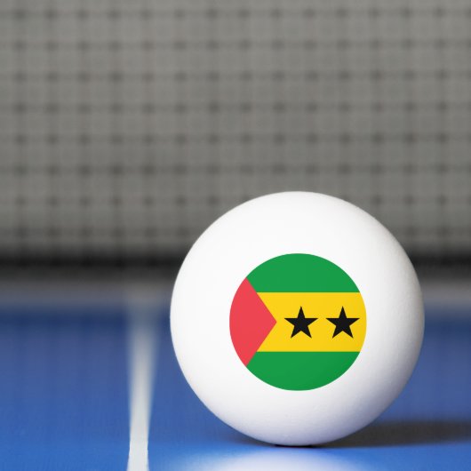 Sao Tome and Principe Flag Pingpongbal (Net)