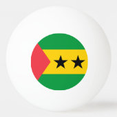 Sao Tome and Principe Flag Pingpongbal (Achterkant)