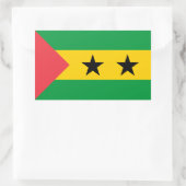 Sao Tome and Principe Flag Rechthoekige Sticker (Tas)