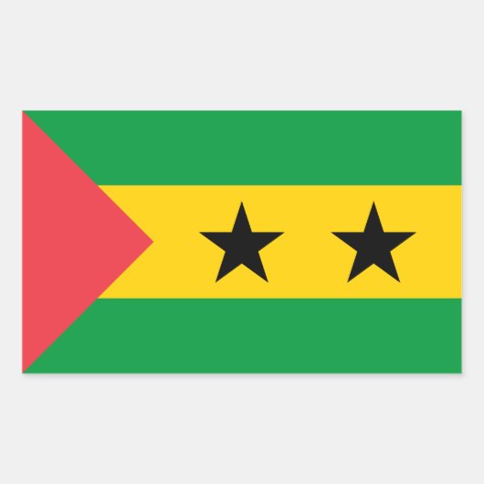 Sao Tome and Principe Flag Rechthoekige Sticker (Voorkant)