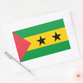 Sao Tome and Principe Flag Rechthoekige Sticker (Envelop)