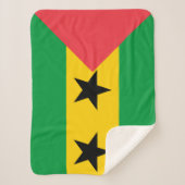 Sao Tome and Principe Flag Sherpa Deken (Voorkant)
