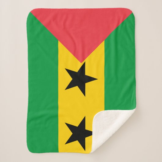 Sao Tome and Principe Flag Sherpa Deken (Voorkant)