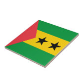 Sao Tome and Principe Flag Tegeltje (Zijkant)