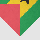 Sao Tome and Principe Flag Tissuepapier (Detail)