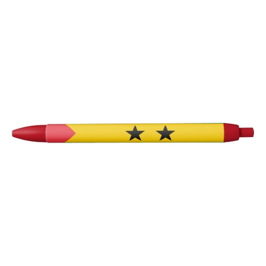 Sao Tome and Principe Flag Zwarte Inkt Pen (Voorkant)