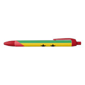Sao Tome and Principe Flag Zwarte Inkt Pen (Bovenkant)