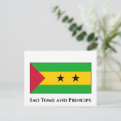 Sao Tomé en Principe Flag Briefkaart (Staand voorkant)