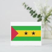 Sao Tomé en Principe Flag Briefkaart (Staand voorkant)