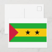Sao Tomé en Principe Flag Briefkaart (Voorkant / Achterkant)