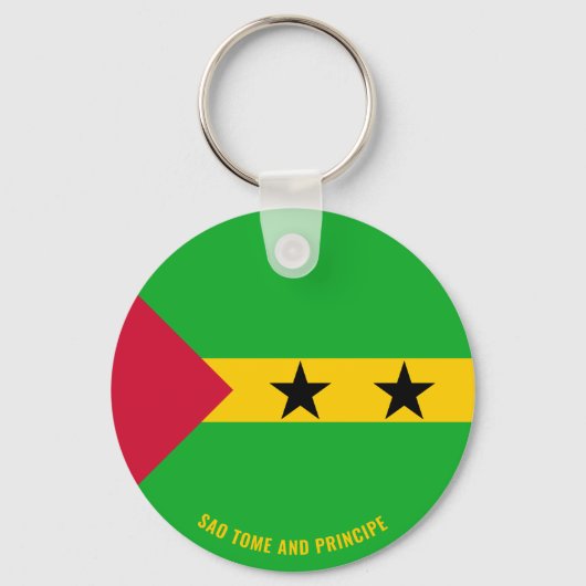 Sao Tomé en Principe Flag Charming Patriotic Sleutelhanger (Voorkant)