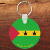 Sao Tomé en Principe Flag Charming Patriotic Sleutelhanger (Voorkant)