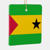 Sao Tomé en Principe Flag Keramisch Ornament (Rechts)