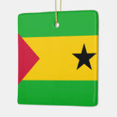 Sao Tomé en Principe Flag Keramisch Ornament (Links)