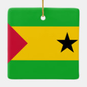 Sao Tomé en Principe Flag Keramisch Ornament (Achterkant)