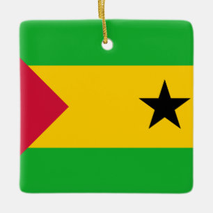 Sao Tomé en Principe Flag Keramisch Ornament