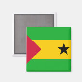 Sao Tomé en Principe Flag Magneet (Voorkant / Achterkant)