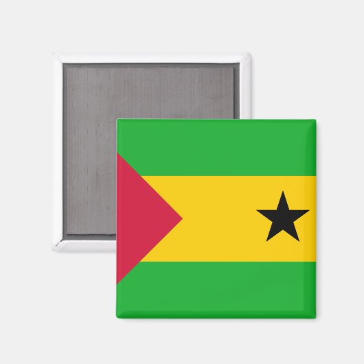 Sao Tomé en Principe Flag Magneet (Voorkant / Achterkant)