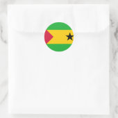 Sao Tomé en Principe Flag Ronde Sticker (Tas)