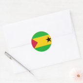 Sao Tomé en Principe Flag Ronde Sticker (Envelop)