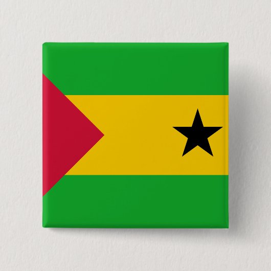 Sao Tomé en Principe Flag Vierkante Button 5,1 Cm (Voorkant)