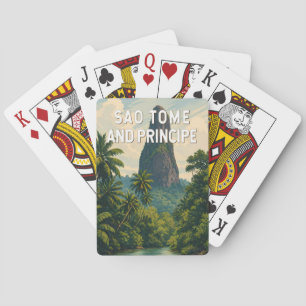 Sao Tome en Principe Illustratie Reis Kunst Pokerkaarten