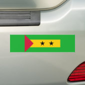 Sao Tomé en Principe (Sao Tomé en Principe) Vlag Bumpersticker (Op auto)
