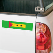 Sao Tomé en Principe (Sao Tomé en Principe) Vlag Bumpersticker (Op Truck)