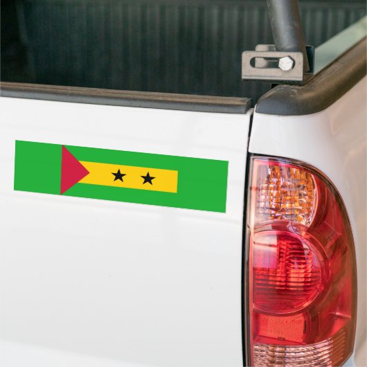 Sao Tomé en Principe (Sao Tomé en Principe) Vlag Bumpersticker (Op Truck)