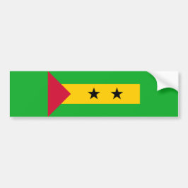 Sao Tomé en Principe (Sao Tomé en Principe) Vlag Bumpersticker