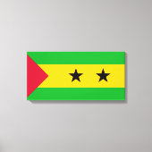 Sao Tomé en Principe (Sao Tomé en Principe) Vlag Canvas Afdruk (Voorkant)