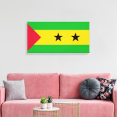 Sao Tomé en Principe (Sao Tomé en Principe) Vlag Canvas Afdruk (Insitu (Woonkamer))