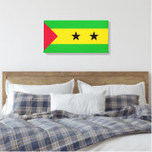 Sao Tomé en Principe (Sao Tomé en Principe) Vlag Canvas Afdruk (Insitu (Slaapkamer))