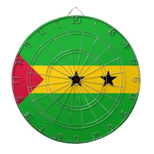 Sao Tomé en Principe (Sao Tomé en Principe) Vlag Dartbord (Voorkant)