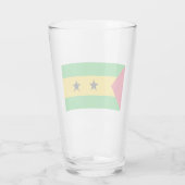 Sao Tomé en Principe (Sao Tomé en Principe) Vlag Glas (Achterkant)