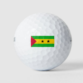 Sao Tomé en Principe (Sao Tomé en Principe) Vlag Golfballen