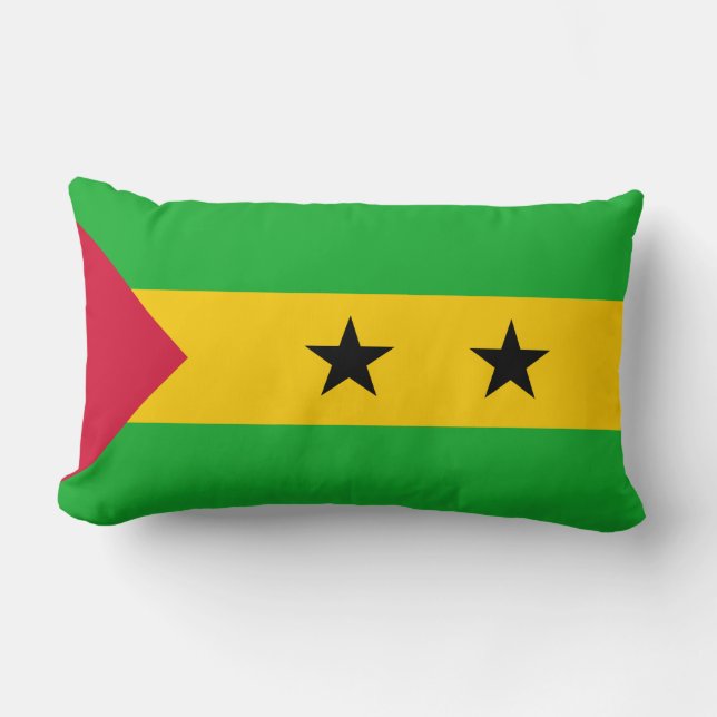 Sao Tomé en Principe (Sao Tomé en Principe) Vlag Kussen (Voorkant)