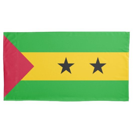 Sao Tomé en Principe (Sao Tomé en Principe) Vlag Kussensloop (Voorkant-Links)