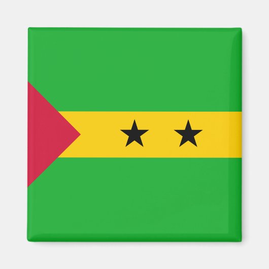 Sao Tomé en Principe (Sao Tomé en Principe) Vlag Magneet (Voorkant)